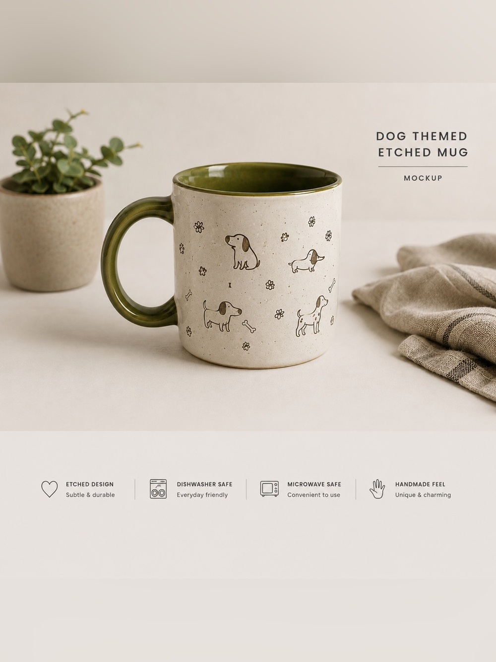 Amor Arc “a better life” Ceramic Dog Print Mug 20oz